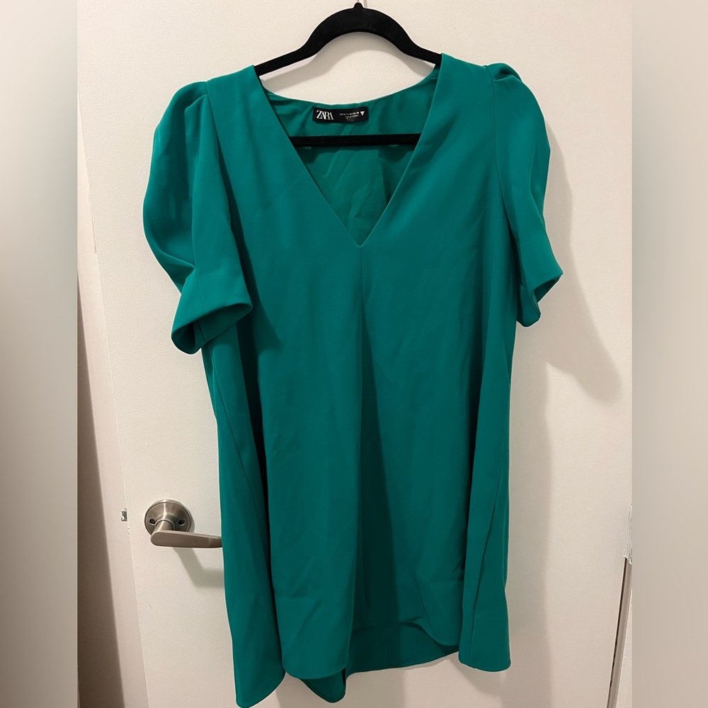 Zara green mini dress